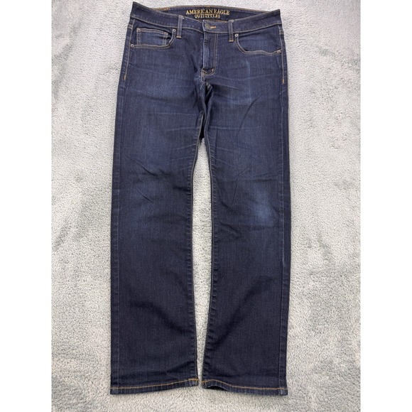 American Eagle Outfitters Other - American Eagle Extreme Flex Jeans Men 34x32 Blue Slim Straight Distress Denim